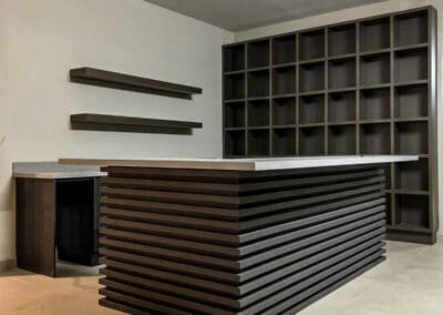 a modern, minimalistic closet design